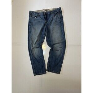 Vintage America Blues Boyfriend Jeans Womens Size 14/32 Blue Denim Floral Lining